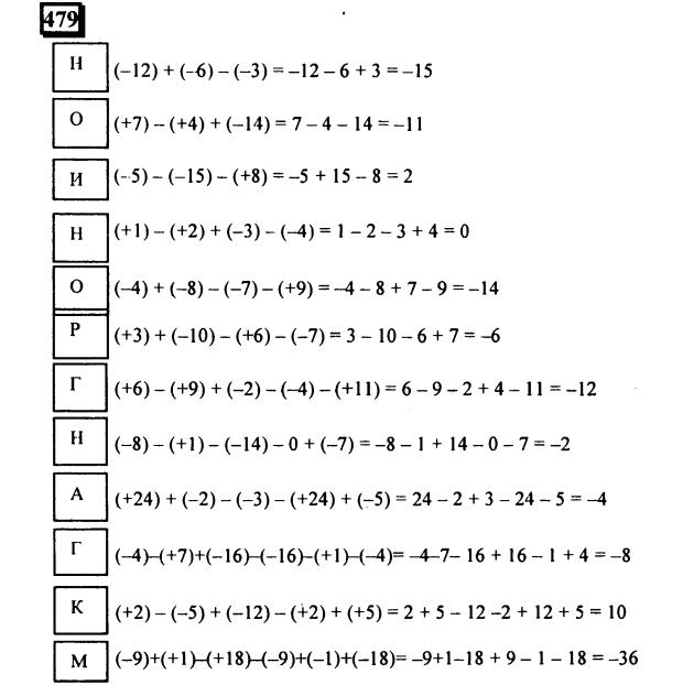 гдз по математике учебника Дорофеева и Петерсона для 6 класса ответ и подробное решение с объяснениями часть 2 задача № 479 (1)