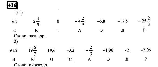 гдз по математике учебника Дорофеева и Петерсона для 6 класса ответ и подробное решение с объяснениями часть 2 задача № 416