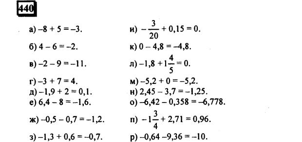 гдз по математике учебника Дорофеева и Петерсона для 6 класса ответ и подробное решение с объяснениями часть 2 задача № 440