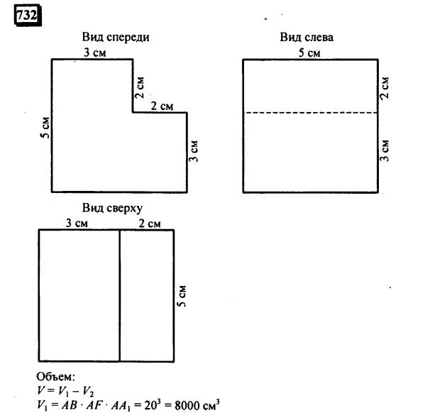 гдз по математике учебника Дорофеева и Петерсона для 6 класса ответ и подробное решение с объяснениями часть 3 задача № 732 (1)