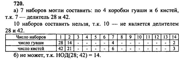 гдз математика Зубарева 6 класс ответ и подробное решение с объяснениями задачи № 720