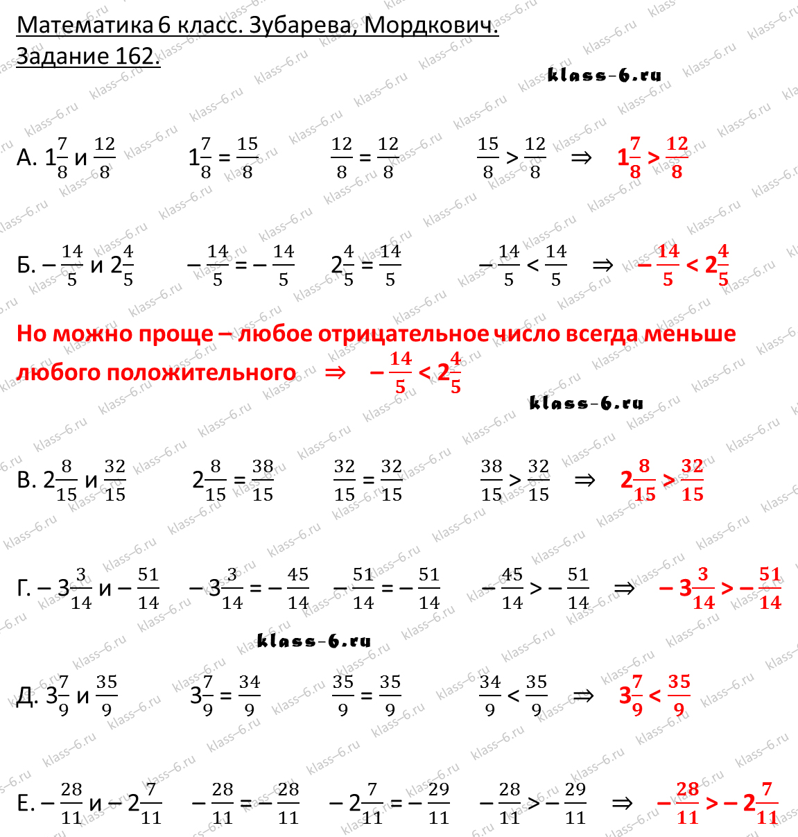 гдз математика Зубарева 6 класс ответ и подробное решение с объяснениями задачи 162